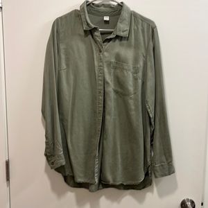 Old Navy button up green shirt